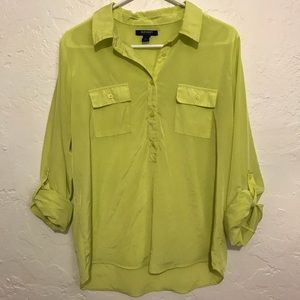 Old Navy Chartreuse Silky Top